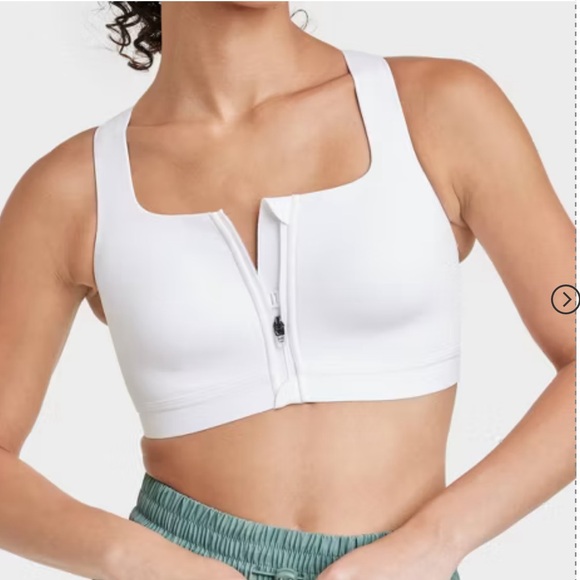 All In Motion Womens Sculpt High Support Zip-Front Sports Bra Dusty Rose 34D EUC - Picture 2 of 11